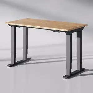 E6Q 4-Leg Dual Motor Standing Desk, 55"x28" Solid Bamboo Electric Height Adjustable Desk, Rock-Solid Stability, Heavy-Duty 540lb Capacity for Professional Workstations, Natural E6Q 4-Leg Dual Motor Standing Desk, 55"x28" Solid Bamboo Electric Height Adjustable Desk, Rock-Solid Stability, Heavy-Duty 540lb Capacity for Professional Workstations, Natural