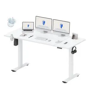 71x32 Inch Electric Large Standing Desk for Home & Office, Spacious Splice Board Desk with Cable Management & Organizer, Cup Holder & Hook, White 71x32 Inch Electric Large Standing Desk for Home & Office, Spacious Splice Board Desk with Cable Management & Organizer, Cup Holder & Hook, White