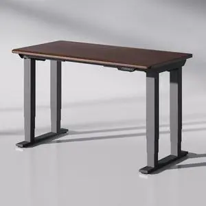 E6Q 4-Leg Dual Motor Standing Desk, 55"x28" Solid Rubberwood Electric Height Adjustable Desk, Rock-Solid Stability, Heavy-Duty 540lb Capacity for Professional Workstations, Walnut E6Q 4-Leg Dual Motor Standing Desk, 55"x28" Solid Rubberwood Electric Height Adjustable Desk, Rock-Solid Stability, Heavy-Duty 540lb Capacity for Professional Workstations, Walnut