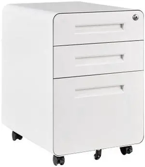 Metal File Cabinet for Under Desk Storage Mobile 3 Drawer File Cabinet Round Corner Design Filing Cabinets for Home Office,White Metal File Cabinet for Under Desk Storage Mobile 3 Drawer File Cabinet Round Corner Design Filing Cabinets for Home Office,White