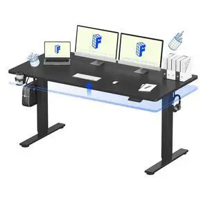 63" x 32" Office Standing Desk, Height Adjustable Sit-Stand Desk, Quiet & Stable, with Cable Management & Cup Holder, for Commercial Use, Black Top (2 Packages) 63" x 32" Office Standing Desk, Height Adjustable Sit-Stand Desk, Quiet & Stable, with Cable Management & Cup Holder, for Commercial Use, Black Top (2 Packages)