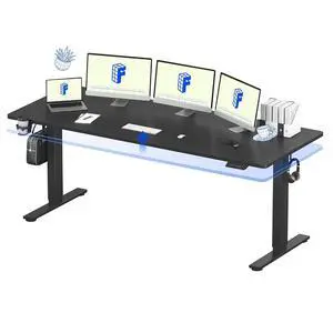 79" x 32" Office Standing Desk, Height Adjustable Sit-Stand Desk, Quiet & Stable, with Cable Management & Cup Holder, for Commercial Use, Black Top (2 Packages) 79" x 32" Office Standing Desk, Height Adjustable Sit-Stand Desk, Quiet & Stable, with Cable Management & Cup Holder, for Commercial Use, Black Top (2 Packages)