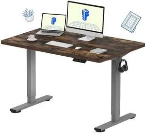 EN1 One-Piece Standing Desk 48 x 30 Inches Height Adjustable Electric Desk (Silver Frame + Rustic Top, 2 Packages) EN1 One-Piece Standing Desk 48 x 30 Inches Height Adjustable Electric Desk (Silver Frame + Rustic Top, 2 Packages)