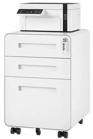 Mobile File Cabinet for Home Office 3 Drawer File Cabinet Under Desk Storage Filing Cabinet for Legal/Letter/A4 File,Round Corner Design,White Mobile File Cabinet for Home Office 3 Drawer File Cabinet Under Desk Storage Filing Cabinet for Legal/Letter/A4 File,Round Corner Design,White