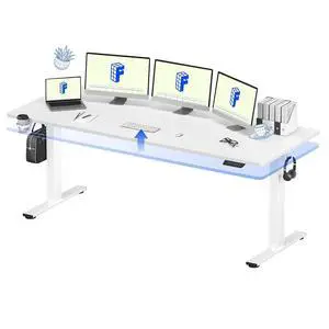79" x 32" Office Standing Desk, Height Adjustable Sit-Stand Desk, Quiet & Stable, with Cable Management & Cup Holder, for Commercial Use, White Top (2 Packages) 79" x 32" Office Standing Desk, Height Adjustable Sit-Stand Desk, Quiet & Stable, with Cable Management & Cup Holder, for Commercial Use, White Top (2 Packages)