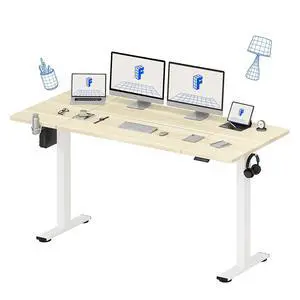 79x32 Inch Electric Large Standing Desk for Home & Office, Spacious Splice Board Desk with Cable Management & Organizer, Cup Holder & Hook, White Wood Grain 79x32 Inch Electric Large Standing Desk for Home & Office, Spacious Splice Board Desk with Cable Management & Organizer, Cup Holder & Hook, White Wood Grain