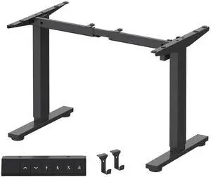 EN1 Height Adjustable Standing Desk Frame with Memory Controller, Electric Sit Stand Desk Base for Home and Office (Black Frame Only) EN1 Height Adjustable Standing Desk Frame with Memory Controller, Electric Sit Stand Desk Base for Home and Office (Black Frame Only)