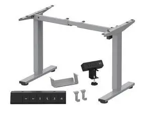 EN2 Standing Desk Frame with Clamp Power Strip and Cable Management Tray, Electric Sit Stand Desk Base with Memory Controller for Home and Office (Gray Frame Only) EN2 Standing Desk Frame with Clamp Power Strip and Cable Management Tray, Electric Sit Stand Desk Base with Memory Controller for Home and Office (Gray Frame Only)
