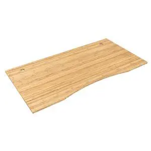 Whole Piece 48"x24" Desk Board for Electric Standing Desk Curved Natural Bamboo Whole Piece 48"x24" Desk Board for Electric Standing Desk Curved Natural Bamboo