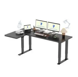 4-Leg L-Shaped Standing Desk, 71 x 43 Inches Electric Height Adjustable Desk with Memory Controller, 220lb Load Capacity, Reversible L/R Corner Desk for Home Office, Gaming & Study, Black 4-Leg L-Shaped Standing Desk, 71 x 43 Inches Electric Height Adjustable Desk with Memory Controller, 220lb Load Capacity, Reversible L/R Corner Desk for Home Office, Gaming & Study, Black
