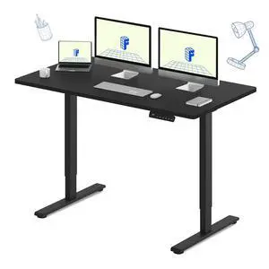 E3 Dual Motor 60 x 24 Electric Standing Desk Sit Stand Up Desk, Holds 220 lbs, Adjustable Height w/Memory Presets, One-Piece Black Desktop & Black Frame, Ships in 2 Boxes E3 Dual Motor 60 x 24 Electric Standing Desk Sit Stand Up Desk, Holds 220 lbs, Adjustable Height w/Memory Presets, One-Piece Black Desktop & Black Frame, Ships in 2 Boxes
