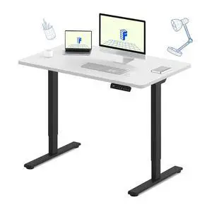 E3 Dual Motor Electric Standing Desk 48 x 30 Sit Stand Up Desk, Holds 220 lbs, Adjustable Height w/Memory Presets, One-Piece White Desktop & Black Frame, Ships in 2 Boxes E3 Dual Motor Electric Standing Desk 48 x 30 Sit Stand Up Desk, Holds 220 lbs, Adjustable Height w/Memory Presets, One-Piece White Desktop & Black Frame, Ships in 2 Boxes