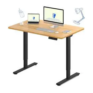 E3 Dual Motor Electric Standing Desk 48 x 24 Sit Stand Up Desk, Holds 220 lbs, Adjustable Height w/Memory Presets, One-Piece Maple Desktop & Black Frame, Ships in 2 Boxes E3 Dual Motor Electric Standing Desk 48 x 24 Sit Stand Up Desk, Holds 220 lbs, Adjustable Height w/Memory Presets, One-Piece Maple Desktop & Black Frame, Ships in 2 Boxes