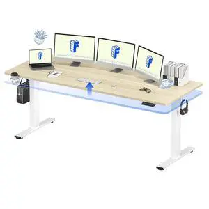 79" x 32" Office Standing Desk, Height Adjustable Sit-Stand Desk, Quiet & Stable, with Cable Management & Cup Holder, for Commercial Use, White Wood Grain Top (2 Packages) 79" x 32" Office Standing Desk, Height Adjustable Sit-Stand Desk, Quiet & Stable, with Cable Management & Cup Holder, for Commercial Use, White Wood Grain Top (2 Packages)