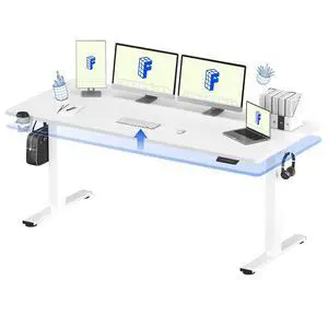 71" x 32" Office Standing Desk, Height Adjustable Sit-Stand Desk, Quiet & Stable, with Cable Management & Cup Holder, for Commercial Use, White Top (2 Packages) 71" x 32" Office Standing Desk, Height Adjustable Sit-Stand Desk, Quiet & Stable, with Cable Management & Cup Holder, for Commercial Use, White Top (2 Packages)