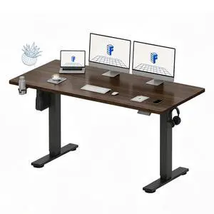 63x32 Inch Electric Large Standing Desk for Home & Office, Spacious Splice Board Desk with Cable Management & Organizer, Cup Holder & Hook, Black Walnut 63x32 Inch Electric Large Standing Desk for Home & Office, Spacious Splice Board Desk with Cable Management & Organizer, Cup Holder & Hook, Black Walnut