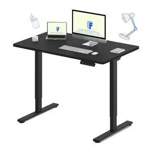E3 Dual Motor Electric Standing Desk 48x30 Inch Whole-Piece Board Height Adjustable Desk Electric Sit Stand Desk (Black Frame + Black Desktop, 2 Packages) E3 Dual Motor Electric Standing Desk 48x30 Inch Whole-Piece Board Height Adjustable Desk Electric Sit Stand Desk (Black Frame + Black Desktop, 2 Packages)
