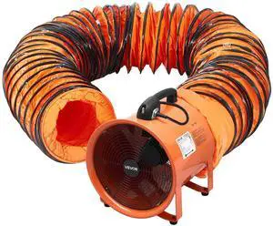 16 Inch Utility Blower Fan, 2 Speed 5175 CFM Heavy Duty Cylinder Axial Exhaust Fan with 16.4ft Duct Hose, Industrial Portable Confined Space Ventilator for basements, warehouse, Workshop 16 Inch Utility Blower Fan, 2 Speed 5175 CFM Heavy Duty Cylinder Axial Exhaust Fan with 16.4ft Duct Hose, Industrial Portable Confined Space Ventilator for basements, warehouse, Workshop