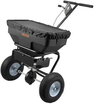 Broadcast Spreader, 12ft Spreading Width, Push Broadcast Spreader with 13" All-Terrain Tires, Adjustable Flow Control, 130lbs Capacity Hopper, Lawn Spreaders for Fertilizer Seed Ice Melt Broadcast Spreader, 12ft Spreading Width, Push Broadcast Spreader with 13" All-Terrain Tires, Adjustable Flow Control, 130lbs Capacity Hopper, Lawn Spreaders for Fertilizer Seed Ice Melt