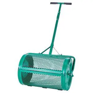 Compost Spreader, 24 in Wide Peat Moss Spreader with Push/Tow Handle, 4 Heights Adjustable, Powder-Coated Steel Garden Peat Moss Roller, Heavy Duty Grass Seed Spreaders for Planting Seeding Compost Spreader, 24 in Wide Peat Moss Spreader with Push/Tow Handle, 4 Heights Adjustable, Powder-Coated Steel Garden Peat Moss Roller, Heavy Duty Grass Seed Spreaders for Planting Seeding