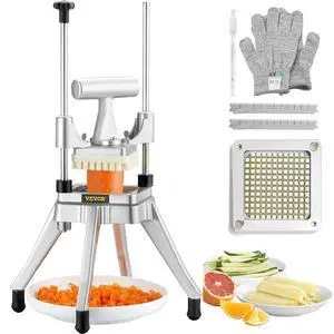 Commercial Vegetable Fruit Chopper 1/4" Blade Heavy Duty Professional Food Dicer Kattex French Fry Cutter Onion Slicer Stainless Steel for Tomato Peppers Potato Mushroom Commercial Vegetable Fruit Chopper 1/4" Blade Heavy Duty Professional Food Dicer Kattex French Fry Cutter Onion Slicer Stainless Steel for Tomato Peppers Potato Mushroom