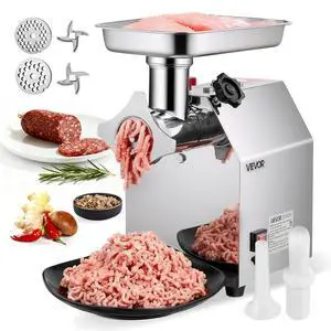 Commercial Electric Meat Grinder, 7 lbs/min Capacity, #12 Industrial Meat Mincer with 2 Stainless Steel Blades, 2 Grinding Plates, 850W Heavy-Duty Sausage Maker Stuffer, for Kitchen, Restaurant Commercial Electric Meat Grinder, 7 lbs/min Capacity, #12 Industrial Meat Mincer with 2 Stainless Steel Blades, 2 Grinding Plates, 850W Heavy-Duty Sausage Maker Stuffer, for Kitchen, Restaurant
