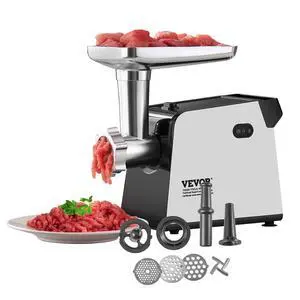 Electric Meat Grinder, 3 lbs/Minute Capacity, 450W Meat Grinder Machine with 3 Grinding Plate, Blade, Kubbe Kit, Sausage Stuffer, 5-Minute Continuous Working, Stainless Steel, for Home Kitchen Electric Meat Grinder, 3 lbs/Minute Capacity, 450W Meat Grinder Machine with 3 Grinding Plate, Blade, Kubbe Kit, Sausage Stuffer, 5-Minute Continuous Working, Stainless Steel, for Home Kitchen