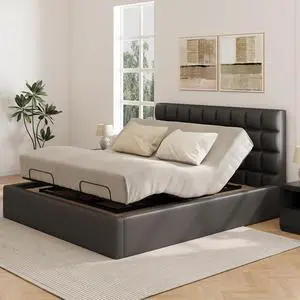 S3K-Lite King Size Adjustable Bed Frame Base, Zero Clearance, Independent Head & Foot Incline, Zero Gravity, Wireless Remote, 12 Legs, Easy Assemble, 5-Year Warranty, 750 lbs. S3K-Lite King Size Adjustable Bed Frame Base, Zero Clearance, Independent Head & Foot Incline, Zero Gravity, Wireless Remote, 12 Legs, Easy Assemble, 5-Year Warranty, 750 lbs.