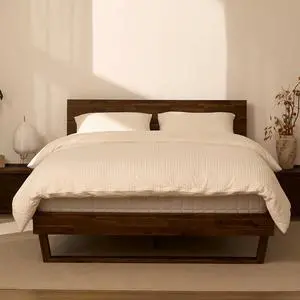Hako G3 Queen Solid Acacia Wood Platform Bed Frame with Storage Headboard, Tool-Free Fast Assembly,1500 lbs,Premium Sherwin-Williams Finish, SGS Certified, 10-Year WarrantyWalnut Brown Hako G3 Queen Solid Acacia Wood Platform Bed Frame with Storage Headboard, Tool-Free Fast Assembly,1500 lbs,Premium Sherwin-Williams Finish, SGS Certified, 10-Year WarrantyWalnut Brown