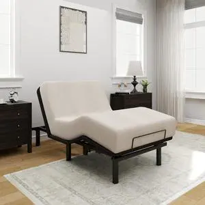 Twin XL Adjustable Bed Frame Base,Segmented Design,Easy Assemble, Oxford Fabric Bedspread,Wired Remote,Whisper Quiet Durable Motor,Mattress Holder, No Box Spring. Twin XL Adjustable Bed Frame Base,Segmented Design,Easy Assemble, Oxford Fabric Bedspread,Wired Remote,Whisper Quiet Durable Motor,Mattress Holder, No Box Spring.