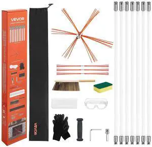 Chimney Sweep Kit, 23 ft Maximum Extendable Length Chimney Brush, Chimneys Cleaning Kit with Bristle Replacements & Goggles, 90° Bendable Fireplace Cleaning Tool, for Square, Rectangle Chimneys Chimney Sweep Kit, 23 ft Maximum Extendable Length Chimney Brush, Chimneys Cleaning Kit with Bristle Replacements & Goggles, 90° Bendable Fireplace Cleaning Tool, for Square, Rectangle Chimneys