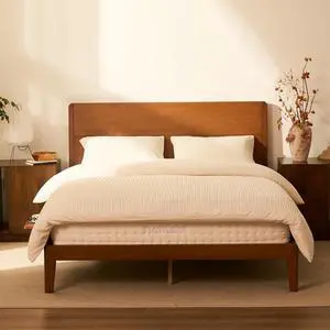 Hako G4 Bamboo Platform Bed Frame Queen with Charging Storage Headboard, Japanese Joinery Bed Frame, Built-in Night Light, Minimalist Style, Quick Assembly, 1300 lbs Capacity, Walnut Hako G4 Bamboo Platform Bed Frame Queen with Charging Storage Headboard, Japanese Joinery Bed Frame, Built-in Night Light, Minimalist Style, Quick Assembly, 1300 lbs Capacity, Walnut