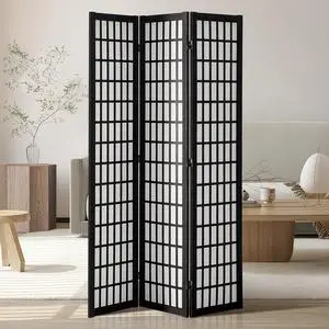 Room Divider, 3 Panel Japanese Room Divider, Wood Folding Privacy Screen Indoor, Japanese Partition Dividers Portable Decoration Screens, for Room Separation Home Office Restaurant & Bedroom Room Divider, 3 Panel Japanese Room Divider, Wood Folding Privacy Screen Indoor, Japanese Partition Dividers Portable Decoration Screens, for Room Separation Home Office Restaurant & Bedroom