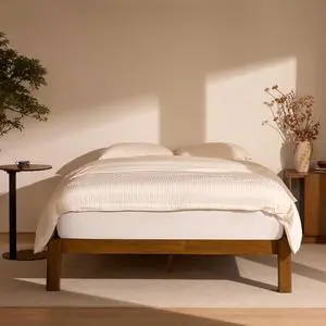 Hako G2 Japanese Joinery Bed Frame, Solid Rubberwood Queen Platform Bed, IAS & SGS Certified, Japandi Minimalist Style, Noise-Free, No Tools Assembly, 10-Year Warranty, Walnut Hako G2 Japanese Joinery Bed Frame, Solid Rubberwood Queen Platform Bed, IAS & SGS Certified, Japandi Minimalist Style, Noise-Free, No Tools Assembly, 10-Year Warranty, Walnut
