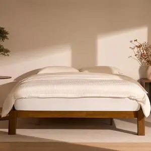 Hako G2 Japanese Joinery Bed Frame, Solid Rubberwood King Platform Bed, IAS & SGS Certified, Japandi Minimalist, Noise-Free, No Tools Assembly, 1500lb Capacity, 10-Year Warranty, Walnut Hako G2 Japanese Joinery Bed Frame, Solid Rubberwood King Platform Bed, IAS & SGS Certified, Japandi Minimalist, Noise-Free, No Tools Assembly, 1500lb Capacity, 10-Year Warranty, Walnut