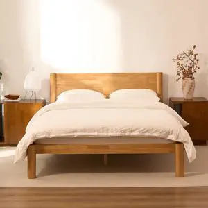 Hako G2 Japanese Joinery Bed Frame, Solid Rubberwood Queen Platform Bed with Storage Headboard, IAS&SGS Certified, Japandi Minimalist Style, No Tools Assembly, 10-Year Warranty, Natural Oak Hako G2 Japanese Joinery Bed Frame, Solid Rubberwood Queen Platform Bed with Storage Headboard, IAS&SGS Certified, Japandi Minimalist Style, No Tools Assembly, 10-Year Warranty, Natural Oak