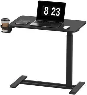 Height Adjustable C Table with Wheels, Mobile Snack Side End Table Sofa Couch Bedside Table Laptop Rolling Cart TV Tray Night Stand Small Space Side Table,(27.6" W x 15.7" D,Black) Height Adjustable C Table with Wheels, Mobile Snack Side End Table Sofa Couch Bedside Table Laptop Rolling Cart TV Tray Night Stand Small Space Side Table,(27.6" W x 15.7" D,Black)