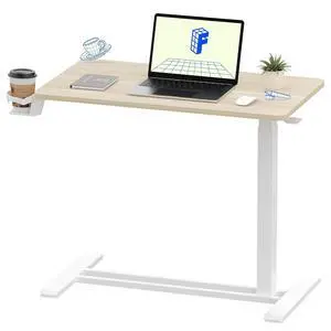 H7 Adjustable Overbed Bedside Table with Wheels Pneumatic Mobile Standing Desk Laptop Desk Rolling Computer Cart Movable Overbed Table Hospital Home Use(31.5" W x 17.7" D, White Wood Grain) H7 Adjustable Overbed Bedside Table with Wheels Pneumatic Mobile Standing Desk Laptop Desk Rolling Computer Cart Movable Overbed Table Hospital Home Use(31.5" W x 17.7" D, White Wood Grain)