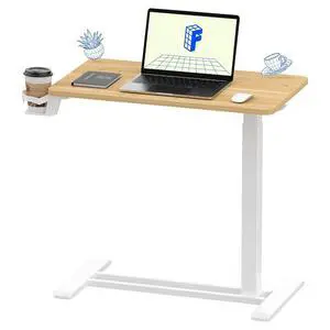H7 Adjustable Overbed Bedside Table with Wheels Pneumatic Mobile Standing Desk Laptop Desk Rolling Computer Cart Movable Overbed Table Hospital Home Use(27.6" W x 15.7" D, Maple Table) H7 Adjustable Overbed Bedside Table with Wheels Pneumatic Mobile Standing Desk Laptop Desk Rolling Computer Cart Movable Overbed Table Hospital Home Use(27.6" W x 15.7" D, Maple Table)