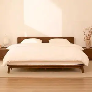 Hako G1 Solid Wood Platform Bed Frame King, Rubberwood, Tool-Free Assembly, 1500 lbs Heavy Duty, Storage Headboard with Charging Station, Low Profile Japandi Minimalist Design, Brown Hako G1 Solid Wood Platform Bed Frame King, Rubberwood, Tool-Free Assembly, 1500 lbs Heavy Duty, Storage Headboard with Charging Station, Low Profile Japandi Minimalist Design, Brown