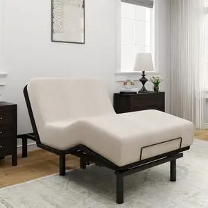Adjustable Bed Frame Base Twin XL,Segmented Design,Easy Assemble, Oxford Fabric Bedspread,Wired Remote,Whisper Quiet Durable Motor,Mattress Holder, No Box Spring. Adjustable Bed Frame Base Twin XL,Segmented Design,Easy Assemble, Oxford Fabric Bedspread,Wired Remote,Whisper Quiet Durable Motor,Mattress Holder, No Box Spring.