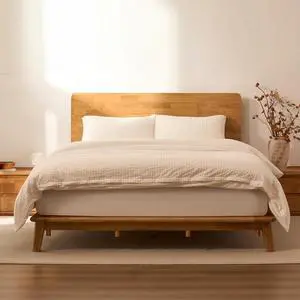 Hako G1 Solid Wood Platform Bed Frame Queen,Rubberwood,Tool-Free Assembly,Low Profile Floating,Storage Shelf&Charging Station,Modern Scandinavian Japanese Minimalist,Heavy Duty,Natural Oak Hako G1 Solid Wood Platform Bed Frame Queen,Rubberwood,Tool-Free Assembly,Low Profile Floating,Storage Shelf&Charging Station,Modern Scandinavian Japanese Minimalist,Heavy Duty,Natural Oak