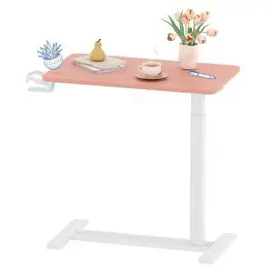 H7 Adjustable Overbed Bedside Table with Wheels Pneumatic Mobile Standing Desk Laptop Desk Rolling Computer Cart Movable Overbed Table Hospital Home Use(27.6" W x 15.7" D, Pink) H7 Adjustable Overbed Bedside Table with Wheels Pneumatic Mobile Standing Desk Laptop Desk Rolling Computer Cart Movable Overbed Table Hospital Home Use(27.6" W x 15.7" D, Pink)