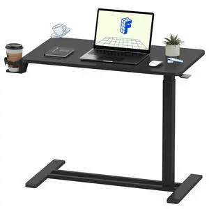 H7 Adjustable Overbed Bedside Table with Wheels Pneumatic Mobile Standing Desk Laptop Desk Rolling Computer Cart Movable Overbed Table Hospital Home Use(31.5" W x 17.7" D, Black Large) H7 Adjustable Overbed Bedside Table with Wheels Pneumatic Mobile Standing Desk Laptop Desk Rolling Computer Cart Movable Overbed Table Hospital Home Use(31.5" W x 17.7" D, Black Large)