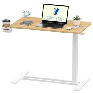 H7 Adjustable Overbed Bedside Table with Wheels Pneumatic Mobile Standing Desk Laptop Desk Rolling Computer Cart Movable Table Hospital Home Use(31.5" W x 17.7" D, Maple Large) H7 Adjustable Overbed Bedside Table with Wheels Pneumatic Mobile Standing Desk Laptop Desk Rolling Computer Cart Movable Table Hospital Home Use(31.5" W x 17.7" D, Maple Large)