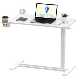 H7 Adjustable Overbed Bedside Table with Wheels Pneumatic Mobile Standing Laptop Desk Rolling Computer Cart Movable Overbed Table Hospital Home Use (31.5" W x 17.7" D, White Large) H7 Adjustable Overbed Bedside Table with Wheels Pneumatic Mobile Standing Laptop Desk Rolling Computer Cart Movable Overbed Table Hospital Home Use (31.5" W x 17.7" D, White Large)