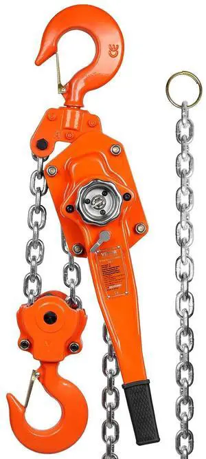 Manual Lever Chain Hoist, 6 Ton 13200 lbs Capacity 20 FT Come Along, G80 Galvanized Carbon Steel with Weston Double-Pawl Brake, Auto Chain Leading & 360° Rotation Hook, for Garage Factory Dock Manual Lever Chain Hoist, 6 Ton 13200 lbs Capacity 20 FT Come Along, G80 Galvanized Carbon Steel with Weston Double-Pawl Brake, Auto Chain Leading & 360° Rotation Hook, for Garage Factory Dock