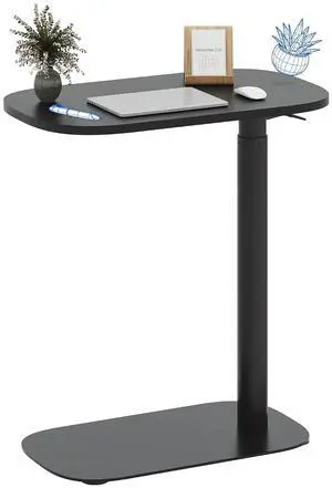 Adjustable C Table, Mobile Snack Side End Table Sofa Couch Bedside Table Laptop Cart TV Tray Night Stand Small Space Side Table(23.6" W x 13.8" D,Black) Adjustable C Table, Mobile Snack Side End Table Sofa Couch Bedside Table Laptop Cart TV Tray Night Stand Small Space Side Table(23.6" W x 13.8" D,Black)