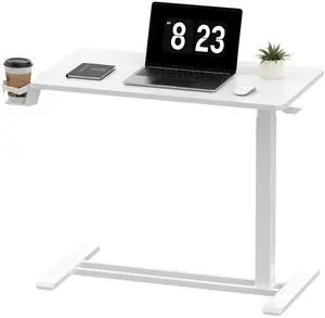Adjustable C Table with Wheels, Mobile Snack Side End Table Sofa Couch Bedside Table Laptop Rolling Cart TV Tray Night Stand Small Space Side Table,(31.5" W x 17.7" D,White) Adjustable C Table with Wheels, Mobile Snack Side End Table Sofa Couch Bedside Table Laptop Rolling Cart TV Tray Night Stand Small Space Side Table,(31.5" W x 17.7" D,White)