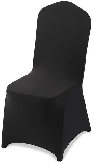 Chair Covers, Polyester Spandex Chair Cover, Stretch Slipcovers for Wedding Party Dining Banquet Flat-Front Chair Covers (Black-a, 150PCS) Chair Covers, Polyester Spandex Chair Cover, Stretch Slipcovers for Wedding Party Dining Banquet Flat-Front Chair Covers (Black-a, 150PCS)